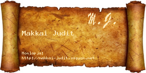 Makkai Judit névjegykártya